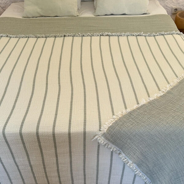 Bedsprei Mousseline 4 laags  Green