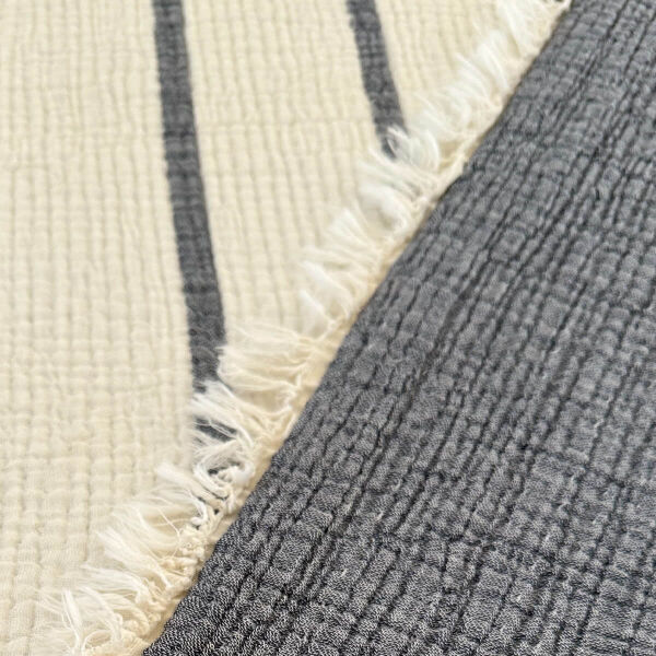 Bedsprei Mousseline 4 laags  Chic Anthracite