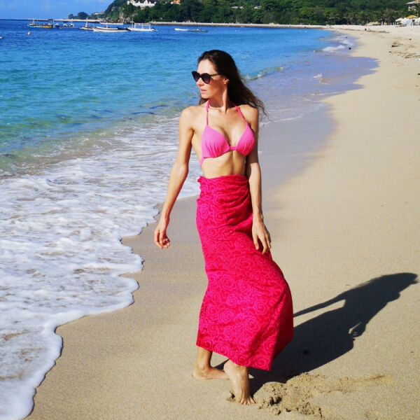 Batik Pareo met Gesp Salty Hair