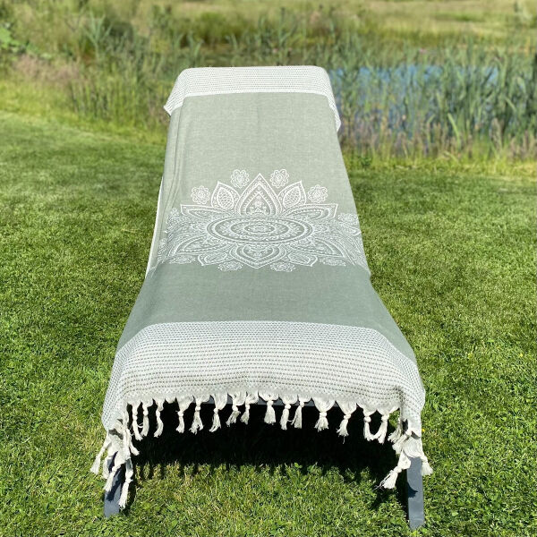 hamamdoek boho chive green