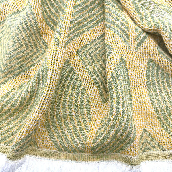 Hamamdoek Botanic Art Mustard-Green