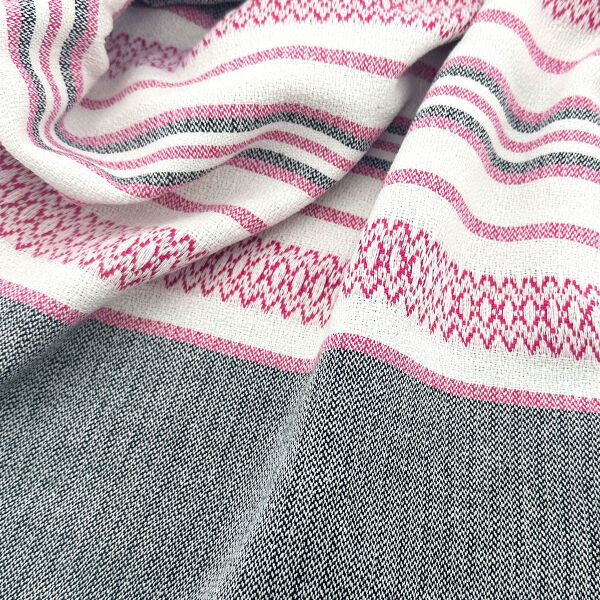 Hamamdoek Sea Me Black-Fuchsia