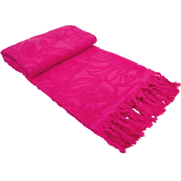 Fashion4wellness Hamam Strandlaken beachtowel Flowerbomb Fuchsia 3