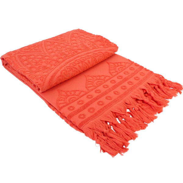 Fashion4wellness hamam strandlaken beachtowel Zennn Coral