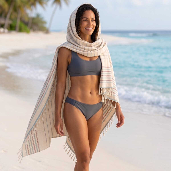 Hamamdoek Set van 2 stuks Grey- Pink