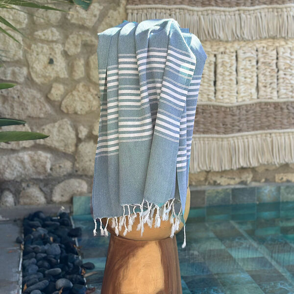 Hamamtuch, Hamamdoek, Fouta, Hammam towel, Serviette de hammam Travel Petrol