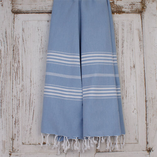 Hamamdoek Ottomania extra lang  Blauw