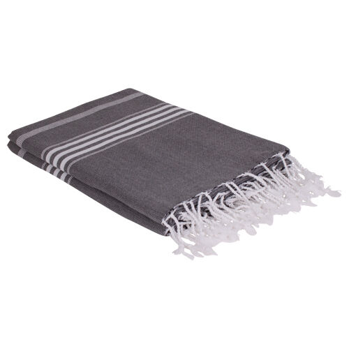 Hamamdoek Ottomania extra lang  Zwart