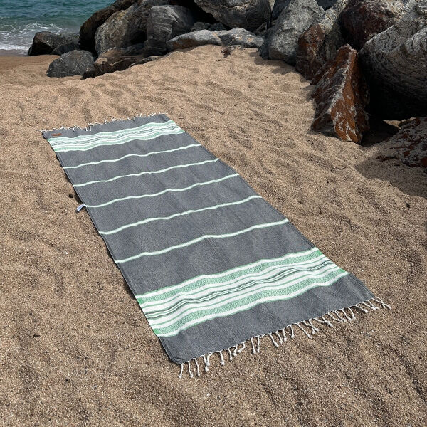 Hamamdoek Sea Me Black-Applegreen 