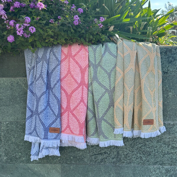 Hamamdoek Botanic Art Mustard-Green