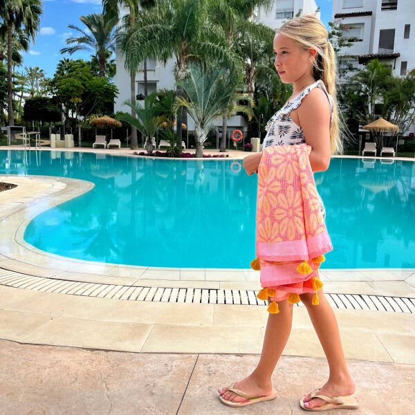 Hamamdoek Daisy Orange - Yellow