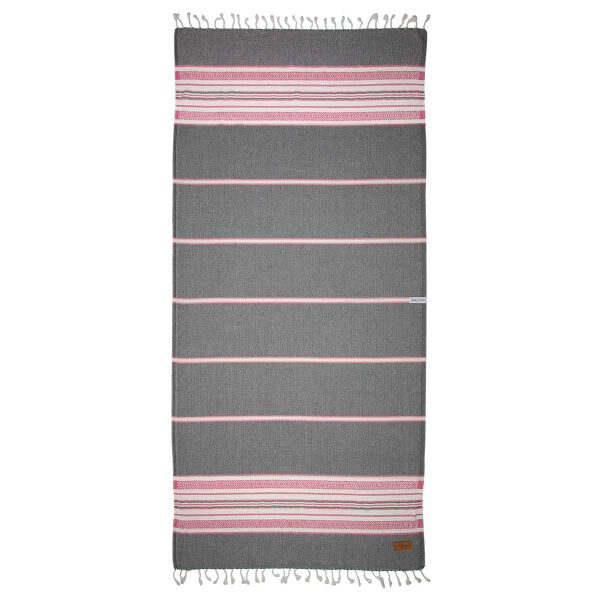 Hamamdoek, Hammam towel, Hamamtuch, Serviette de plage Sea Me Black Fuchsia
