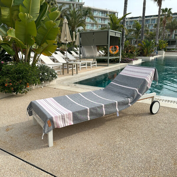 Hamamdoek Sea Me Black - Pink