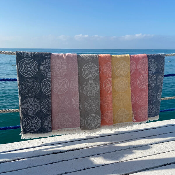 Hamamdoek Circle Mustard