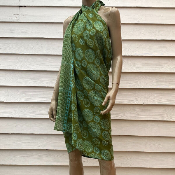 Pareo Batik Pareo met Gesp Aztec Turquoise