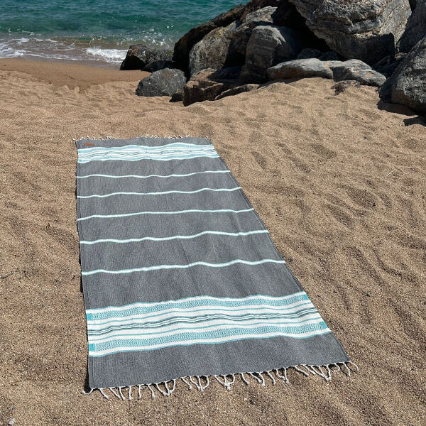Hamamdoek Sea Me  Black-Turquoise