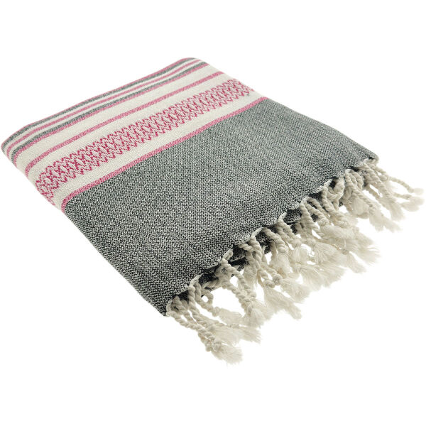 Hamamdoek Sea Me Black-Fuchsia