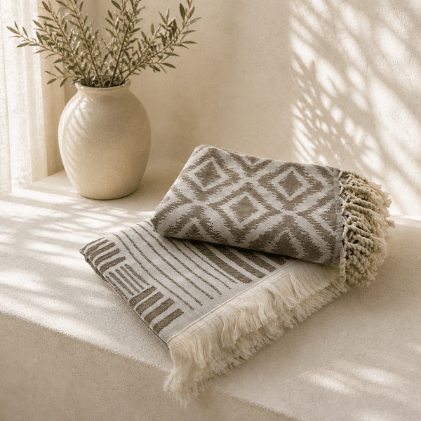 Hamamdoek Set van 2 stuks  Beige
