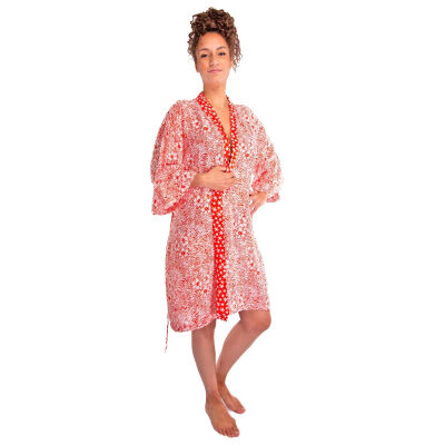  Balyy Batik Kimono Zebra Red