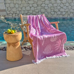 Hamamdoek Palm Beach Fuchsia-Pink