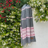 Hamamdoek, Hammam towel, Hamamtuch, Serviette de plage Sea Me Black Fuchsia