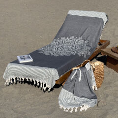 Beachbed cover Boho Black beauty